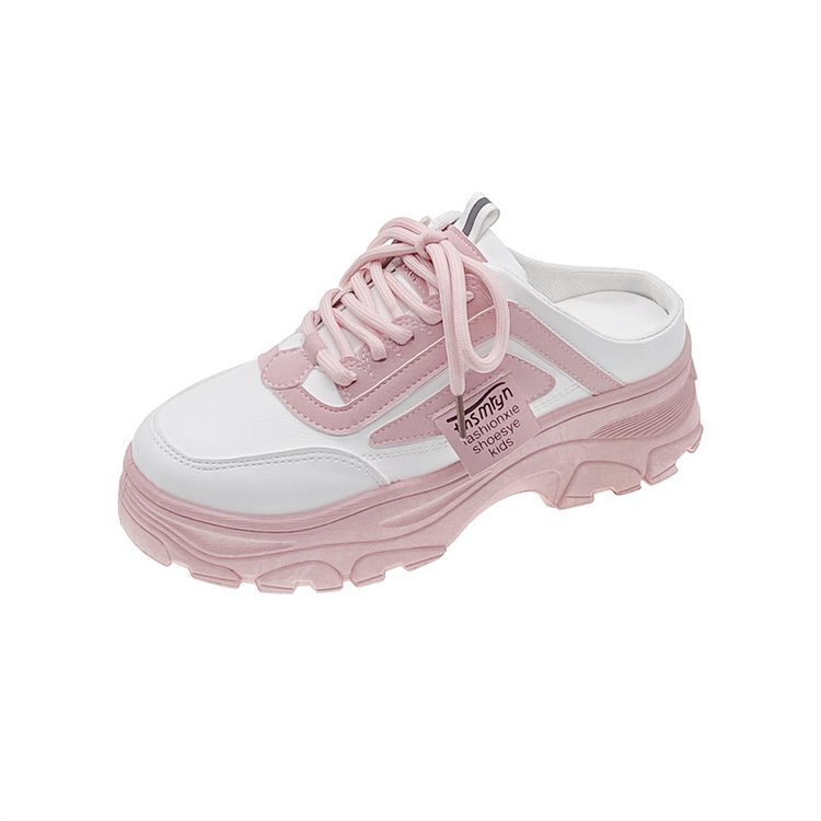 Match Color Heelless Half Drag Daddy Women's Single Shoes