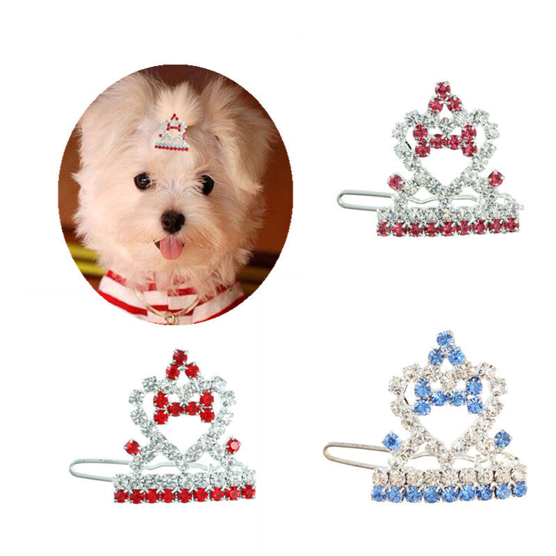 Fashion Crown Dogs And Cats Barrettes Dog Supplies