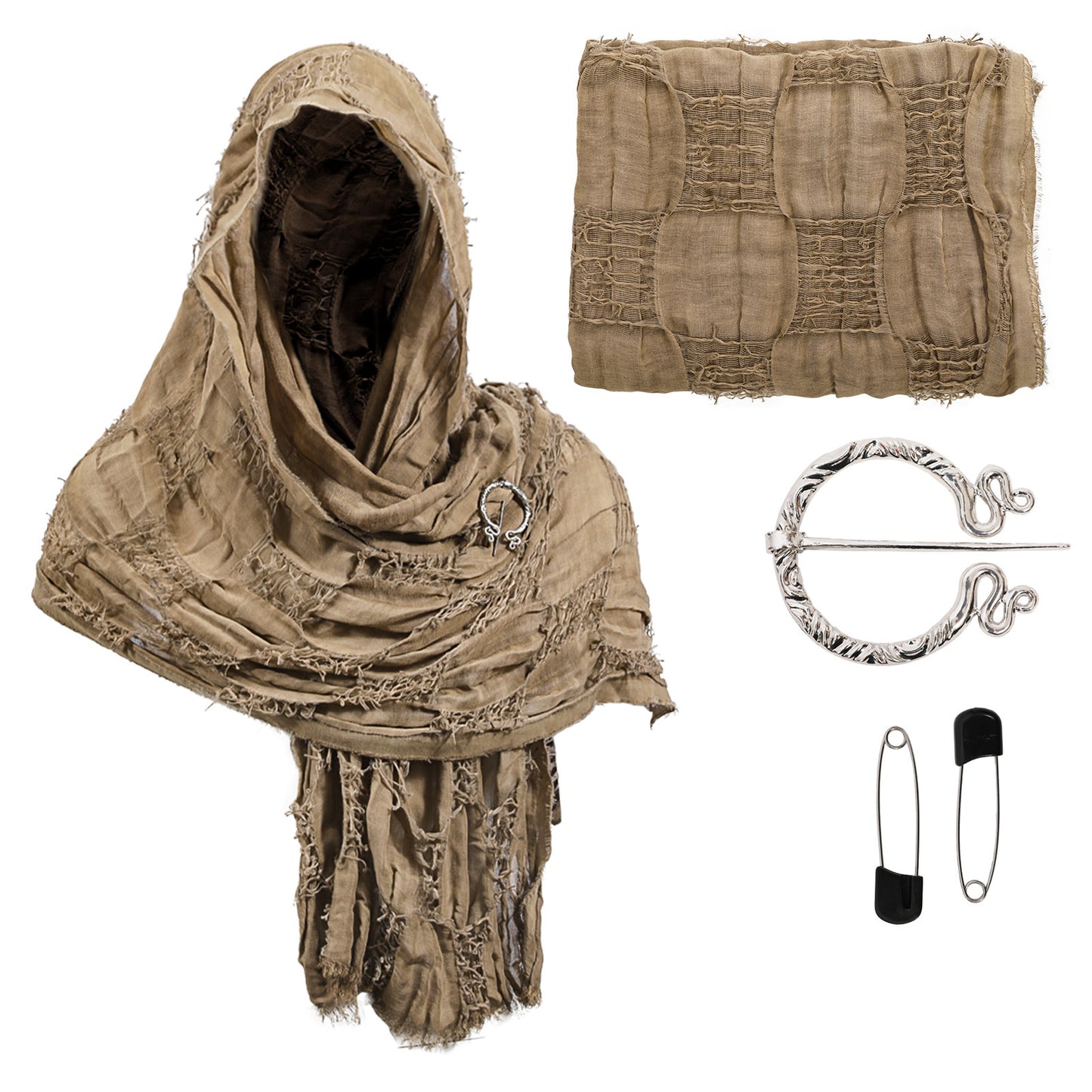 Old Four Seasons Beggar Style Cotton And Linen Shawl