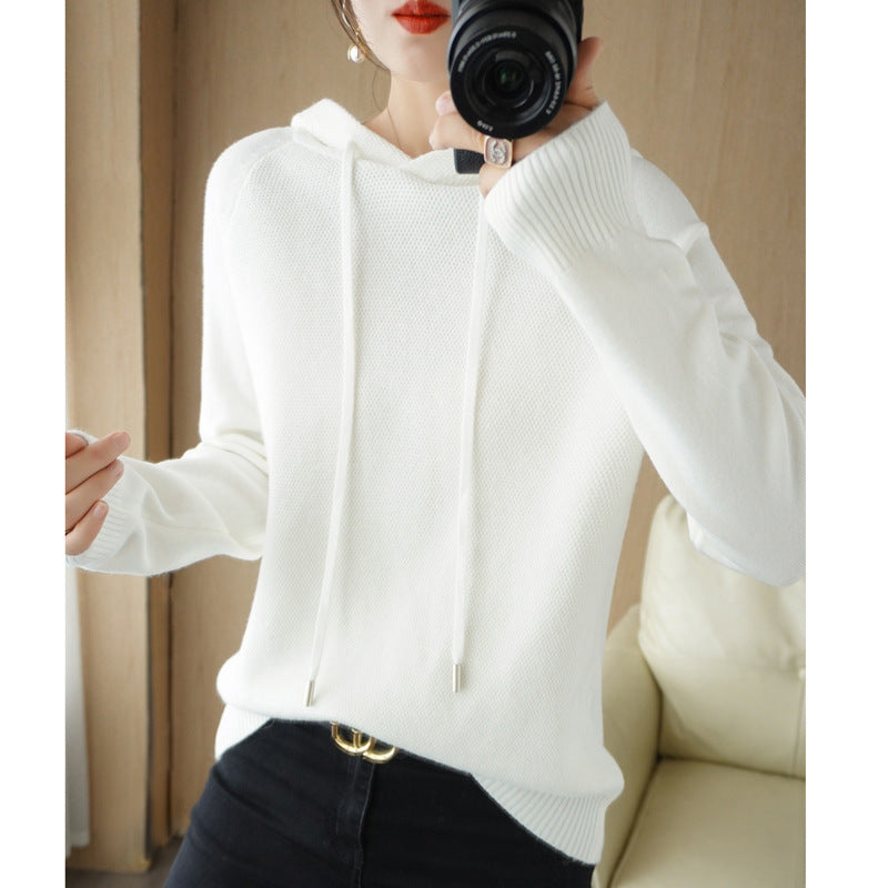 Ladies Hooded Bottoming Shirt Casual Sweatshirt