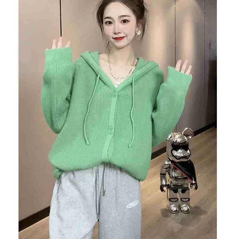 Thicken Lazy Style Long Sleeve Knitted Cardigan Sweater