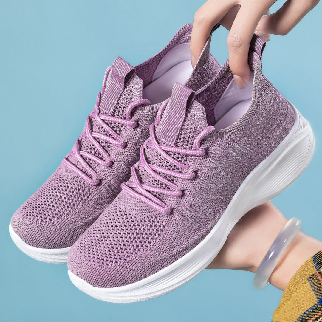 Flyknit Fabric Shoes With Soft Soleslightweight And Casual