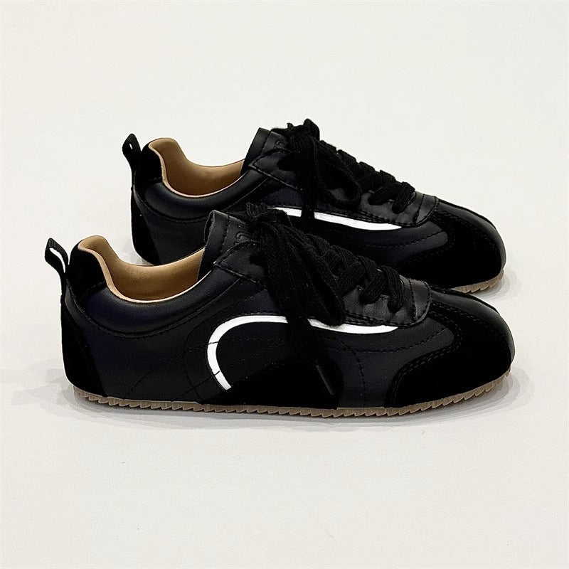 Women's New Arrival Retro Color-Block Flat Derbies All-Match Casual Sneakers