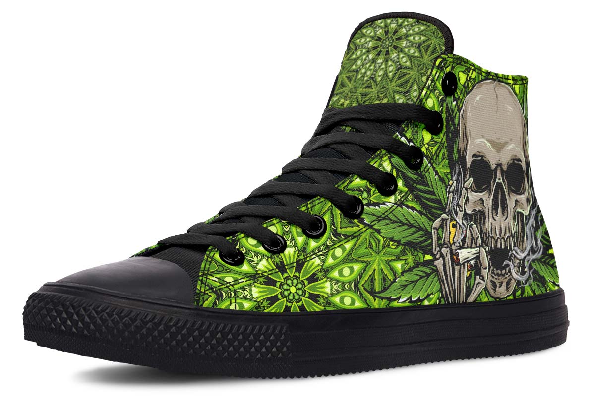Men's And Women's Fashion Color Printing High-top Canvas Shoes
