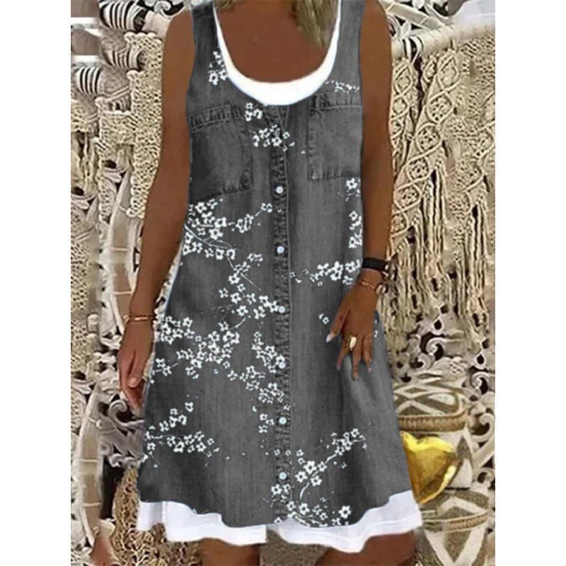 Loose Digital Printing Casual Dress