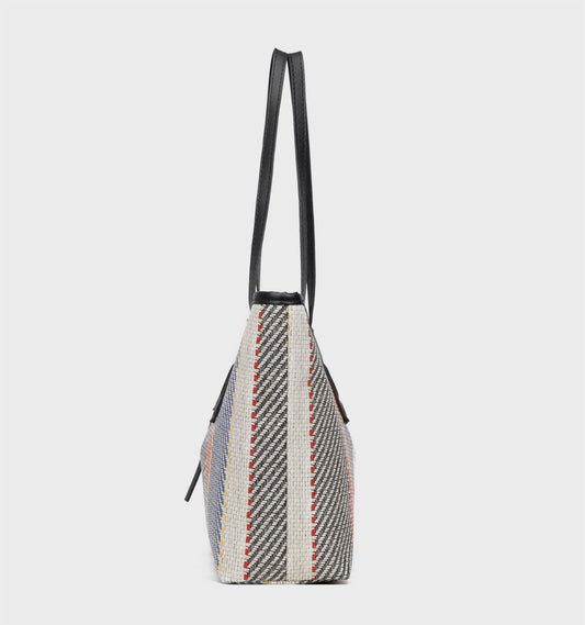 Bag Female Cotton And Linen Stripes Tote Bag Fabric Shoulder Bag
