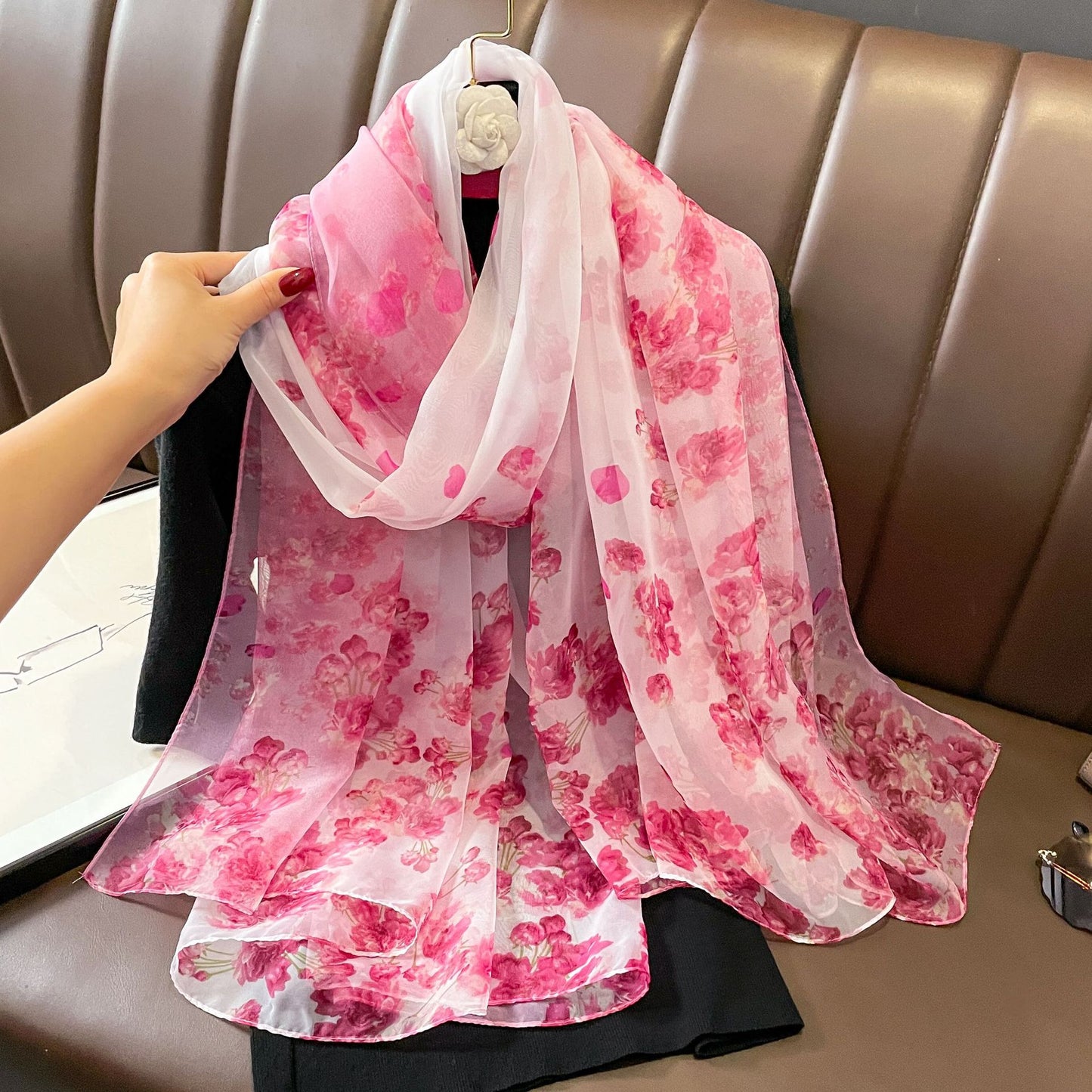 Yarn Cashew Printed Beach Travel Sun Protection Scarf
