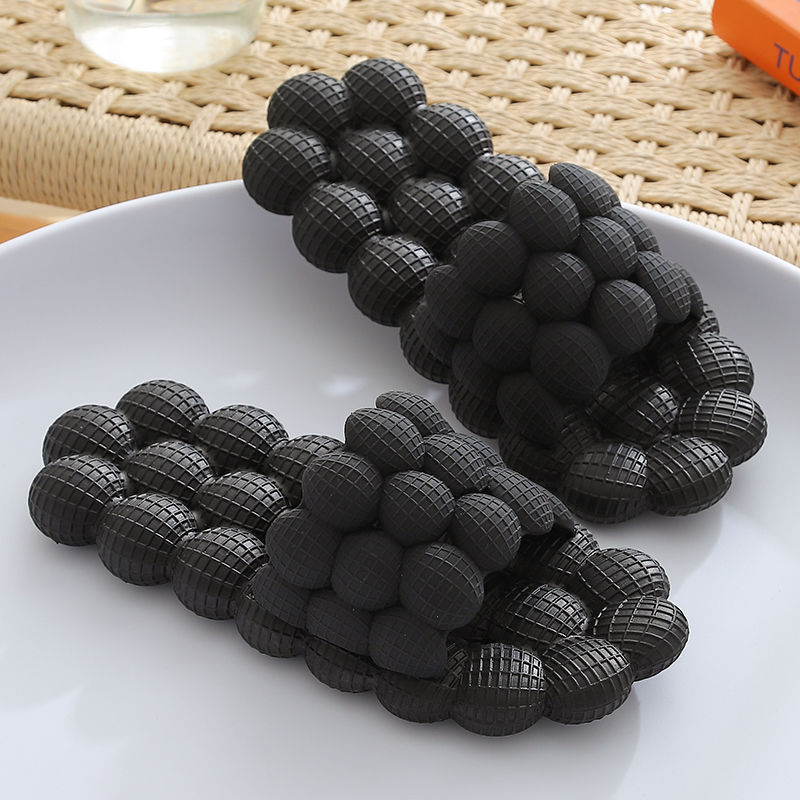 Outing Couple Home Slippers Sandals Thick-soled Lychee Slippers