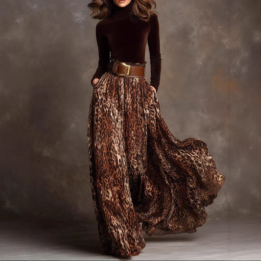 Womens High-waisted Figure-flattering, Versatile Drapey Casual Dress