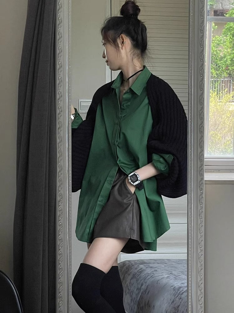 High Sense With A Set Of Sweater Shirt Two-piece Set