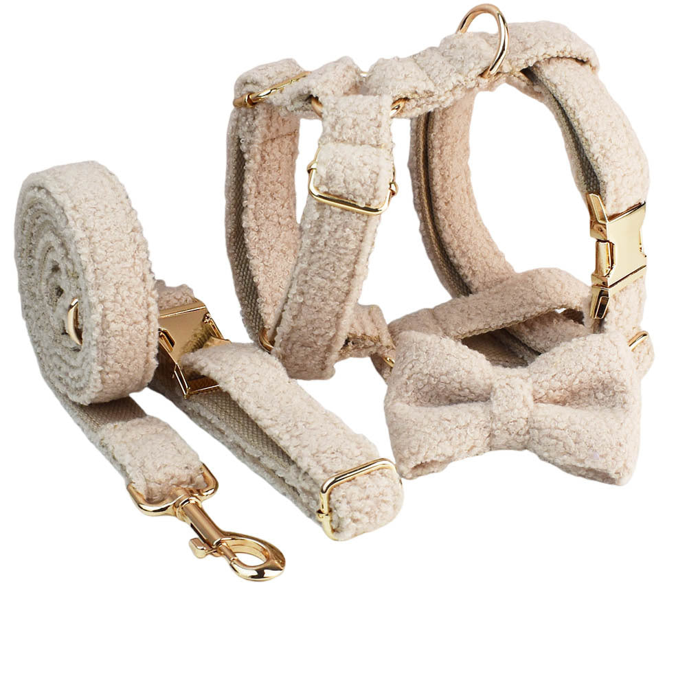 Creative And Minimalist Cream Style Pet Collar And Harness
