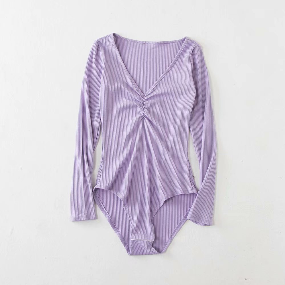 Tightfitting Slim Long-sleeved  Onepiece Bottoming Shirt