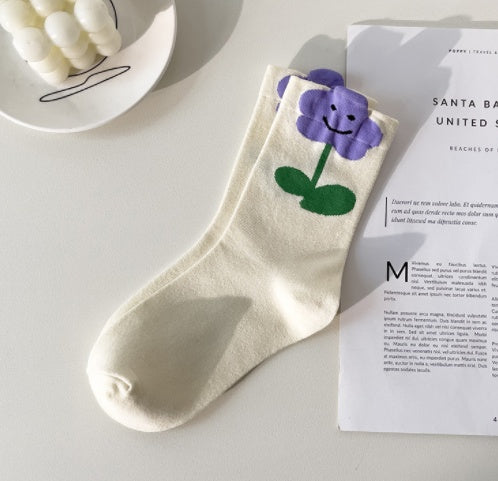 Dadongmen All-match Tulip Pile Socks Cute Stockings