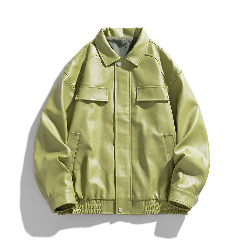 US Casual Retro PU Coat