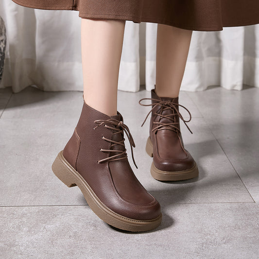 Womens High-top Leather Shoes
