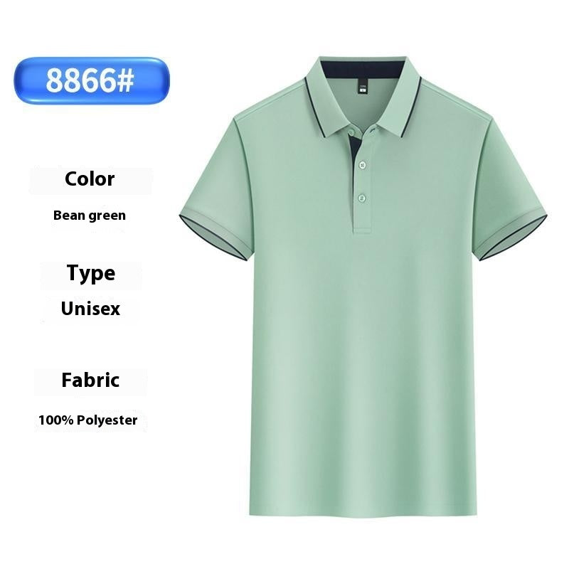 Summer Ice Silk Overalls Polo Shirt