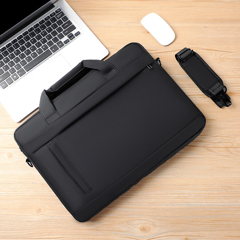 Cross-Border Men's Laptop Briefcase Large Capacity Business Notebook Simple Crossbody Laptop Bag