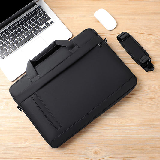 Cross-Border Men's Laptop Briefcase Large Capacity Business Notebook Simple Crossbody Laptop Bag