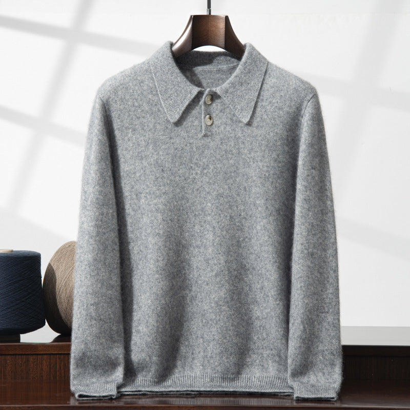 Men's Knitted Autumn And Winter Leisure Long Sleeve Pullover Top