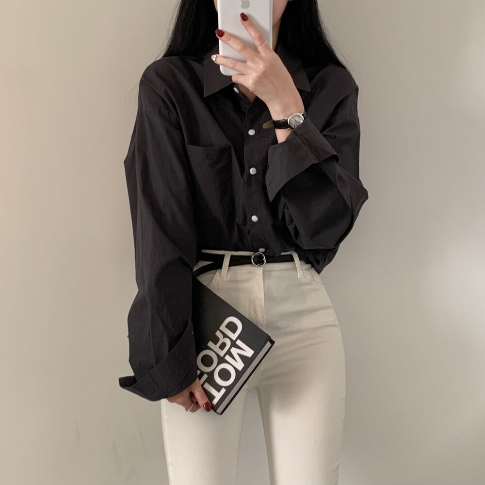 Loose All-matching Simple And Laid-back Shirt