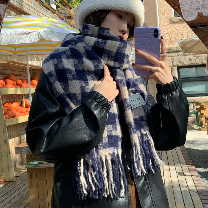 Core-spun Yarn Autumn And Winter Warm Scarf
