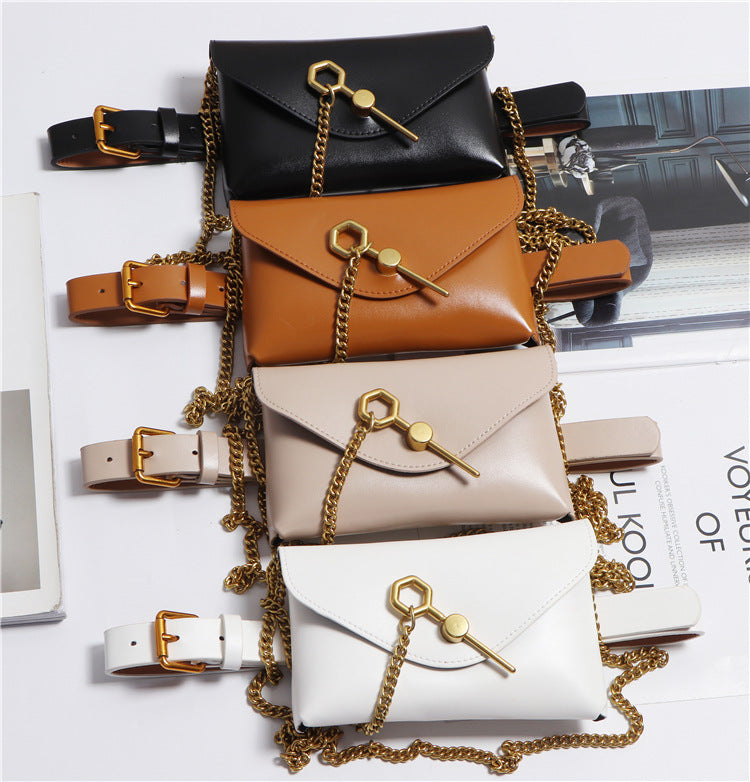 Mobile Phone Messenger Bag With Chain Detachable Belt
