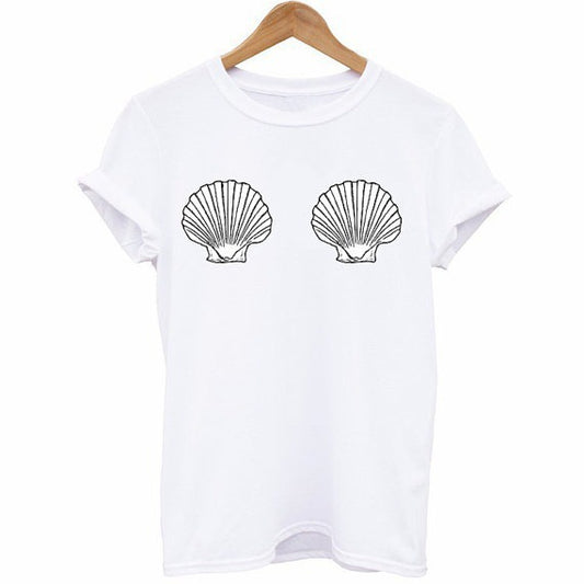Cross Border Hot Sale Shell Couple Wear Short Sleeve
