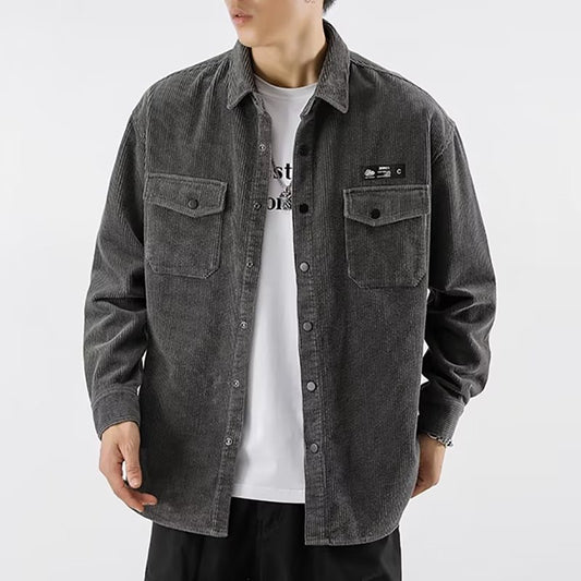 Fløjlsjakke til mænd – Plussize og oversized skjorte til forår og efterår