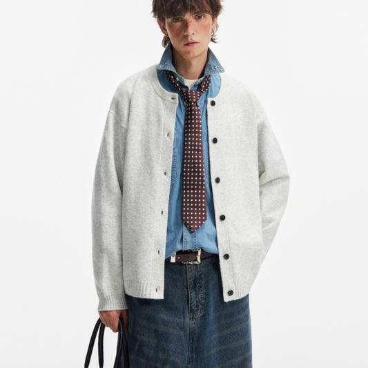 New Lazy Style Cardigan Sweater Knitted Coat