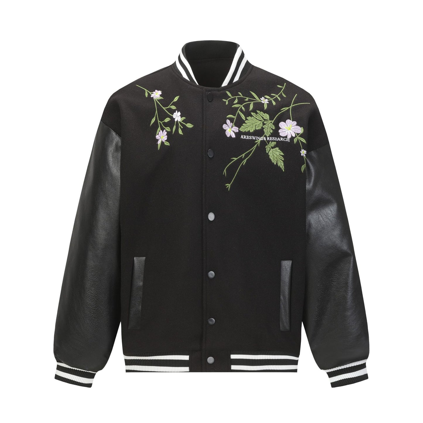 Men's American Retro Plant Flower Embroidered Coat