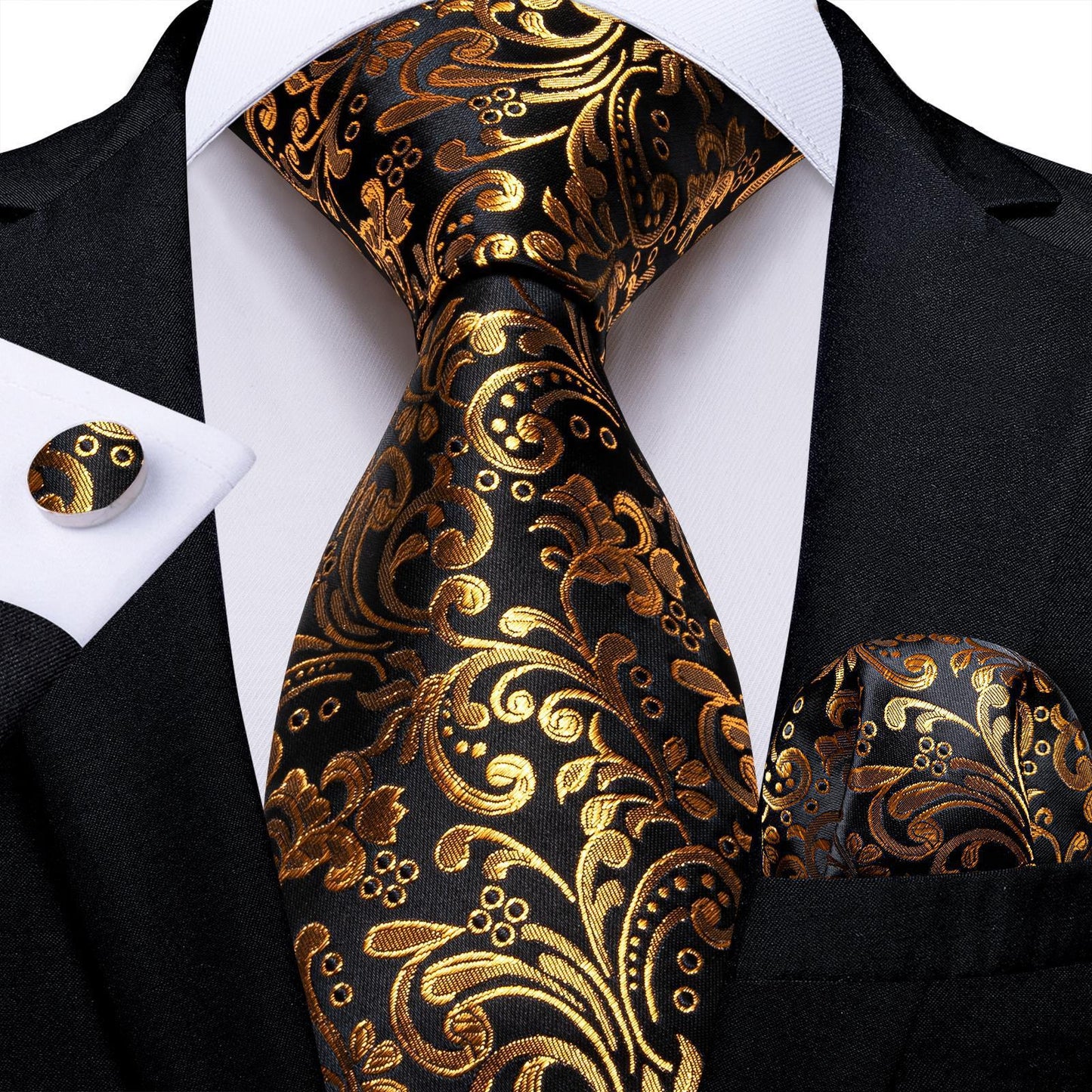 Vintage Jacquard Paisley Tie 3-Piece Set