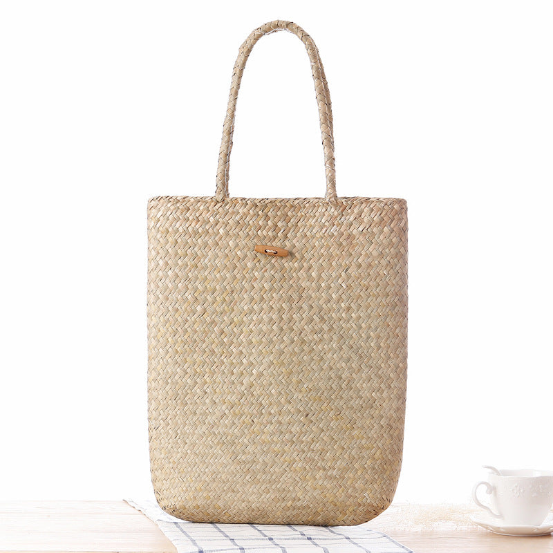 Women's Fashion Cooler Woven Single Shoulder Straw Bag