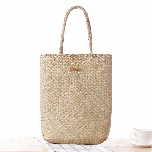 Women's Fashion Cooler Woven Single Shoulder Straw Bag