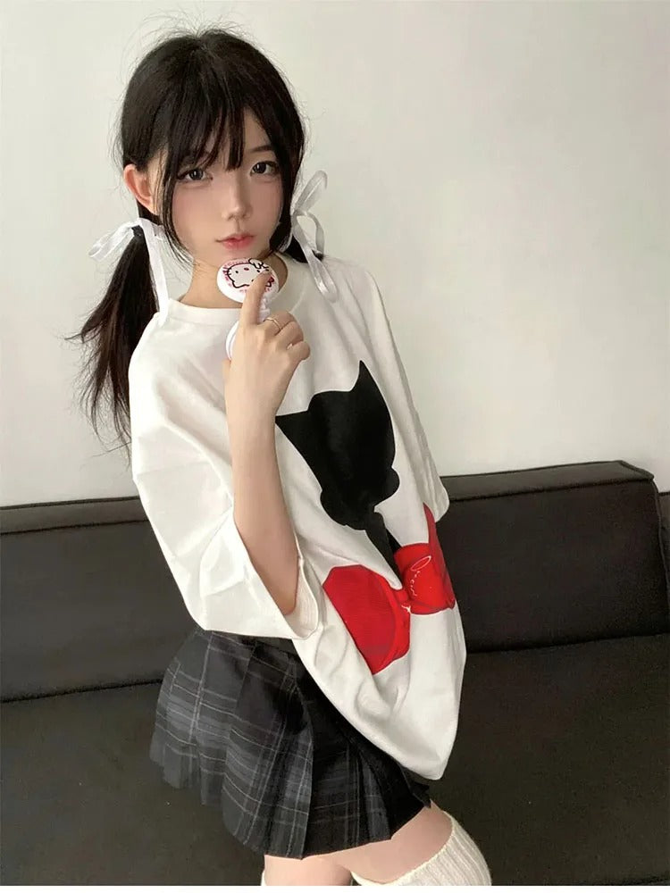 Cartoon Cartoon Cotton Short-sleeved Women's T-shirt
