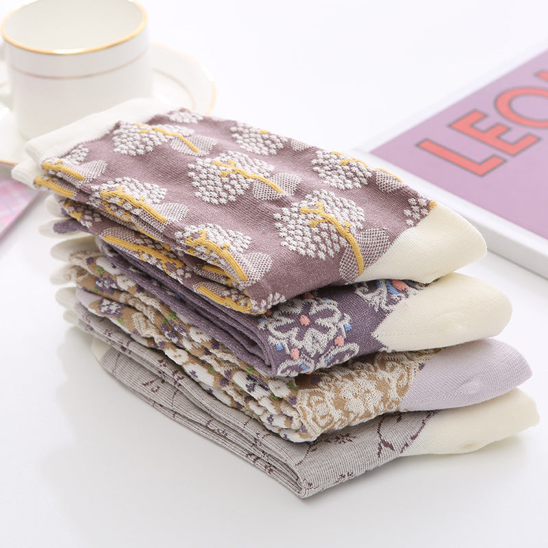 Fragrant High Tube Cotton Socks Trendy Mori Series