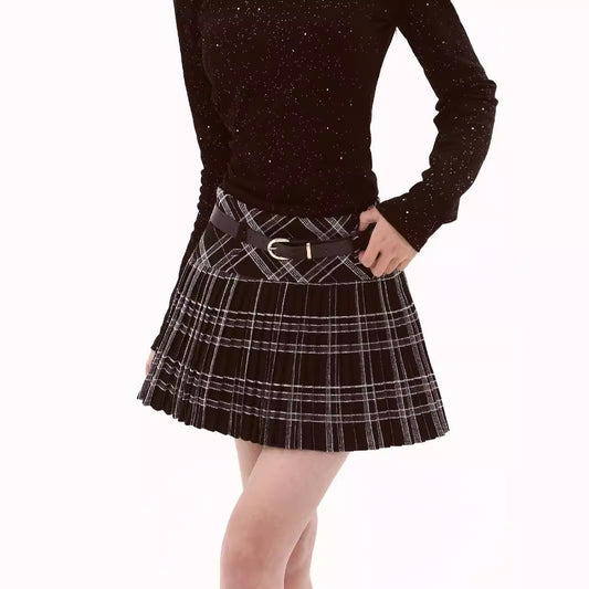 High Waist Slimming Sports Culottes College Classic Style Short Skirt