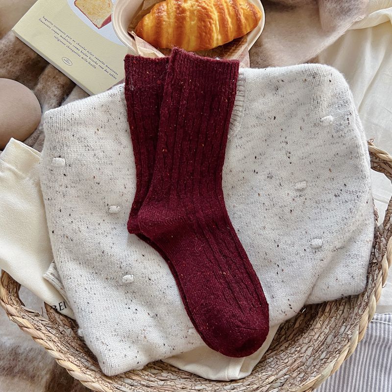 Stylish Personalized Womens Mid-calf Wool Socks