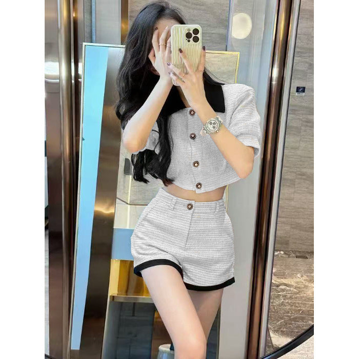 Women's High-end Versatile Shorts Two-piece Set
