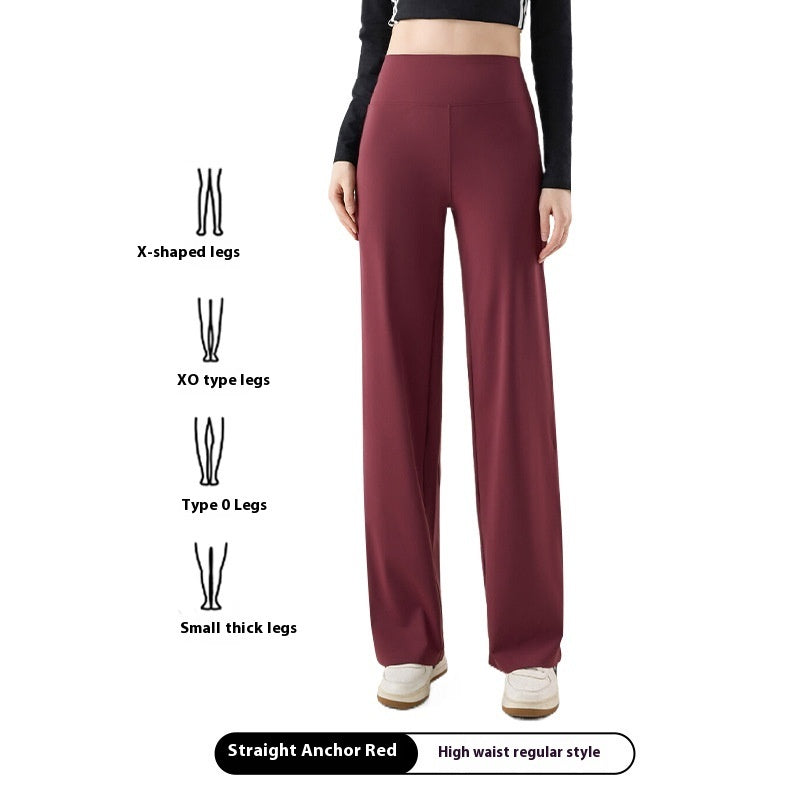 Shark Skin Narrow Version Straight-leg Pants Women