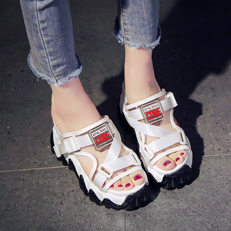 Thick-soled Sandals And Slippers For Women's Outer Wear