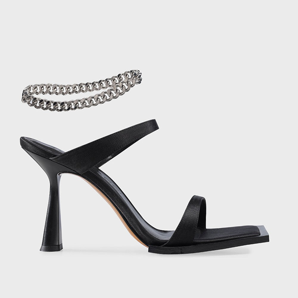 Fashion Women's Square Toe Chain Sandals