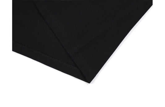 Solid Color Loose Couple Black And White Round Neck Bottoming Shirt