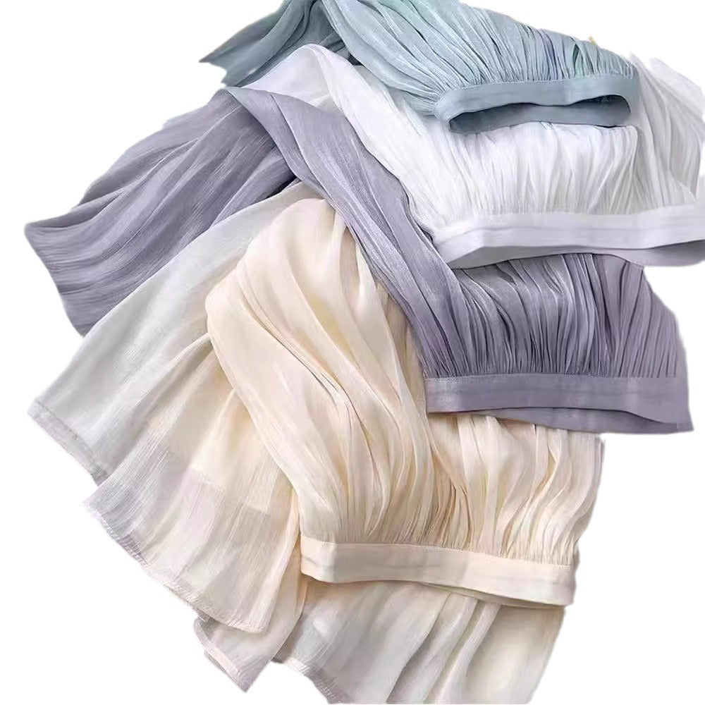 High-grade Streamer Yarn Skirt A- Line Large Hem