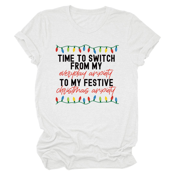 Pattern Printing Casual Short-sleeved T-shirt Women's Tops