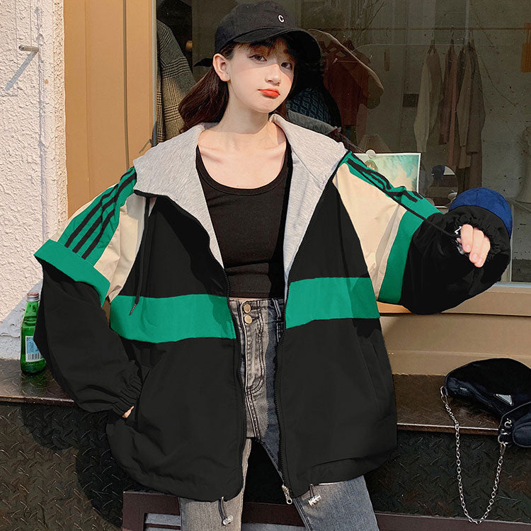 Girls Junior High School Loose All Match Work Jacket