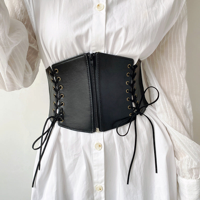Extra Wide Girdle Ladies Lace Up Fashion