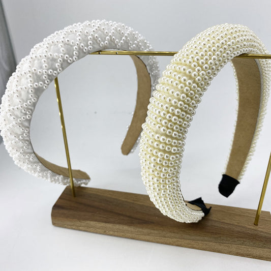 Fashion Women's Sponge Pearl Simple Headband
