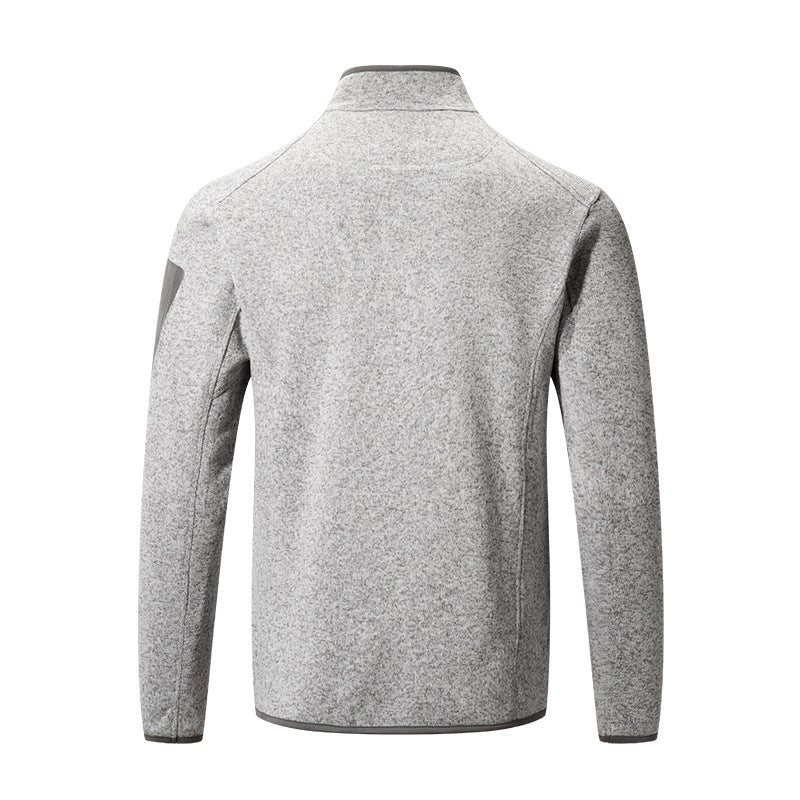 Outdoor Sports Stand Collar Men's Cardigan Tide Fleece Sweater Coat