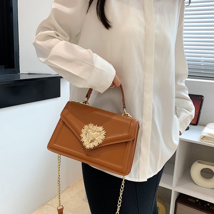 Fashion Portable Small Square Bag Flip Double Compartment
