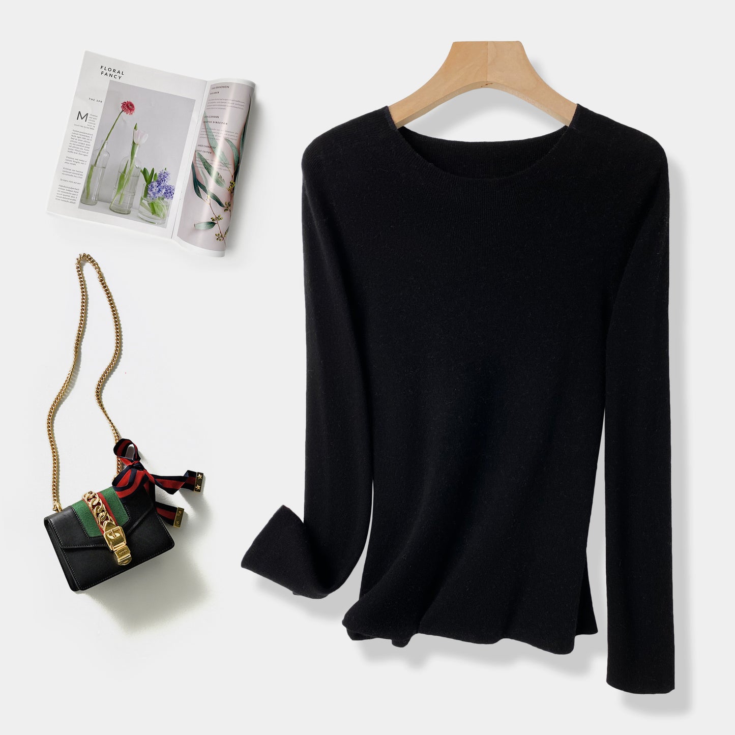 Machine Washable 60 Seamless Bottoming Shirt Round Neck Wool Sweater For Women